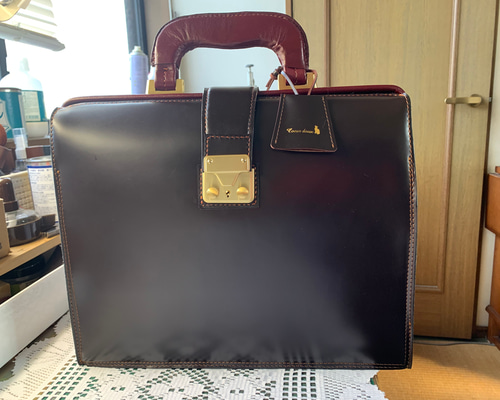は*な様 最終価格★良品✨ダレスバッグ好きさんへ♪未使用保管品・牛革・ビジネスバ ダレスバッグ ドクターズバッグ リザード レザー 牛革付属 豊岡