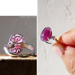 ピンクサファイア リング / Pink Sapphire Ring rc 3枚目の画像