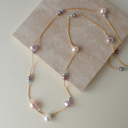 14kgf＊アイオライト・タンザナイト ファセットカット ネックレス