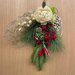 年内発送2026お正月飾り オリジナル水引と取り外し2wayスワッグ