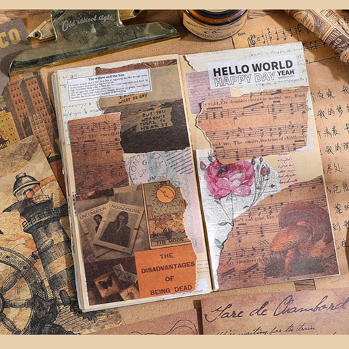 コラージュペーパー・クラフト10枚入・楽譜【mc】 その他素材 makita