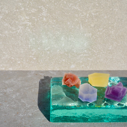ガラストレイ・インテリア・オブジェ〈La Mer - ラ・メール〉square - S - sazanami 6枚目の画像