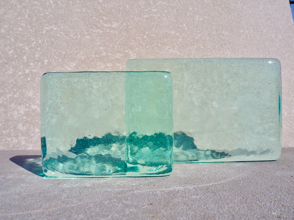 ガラストレイ・インテリア・オブジェ〈La Mer - ラ・メール〉square - M - minamo 2枚目の画像