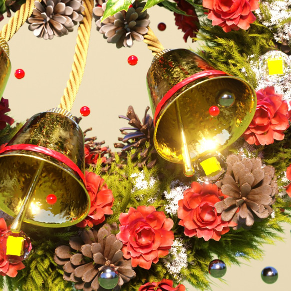 クリスマス リース【wreath_color】 3枚目の画像