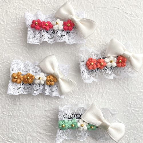 全12色】お花いっぱいベビー&キッズヘアクリップ 雑貨・その他
