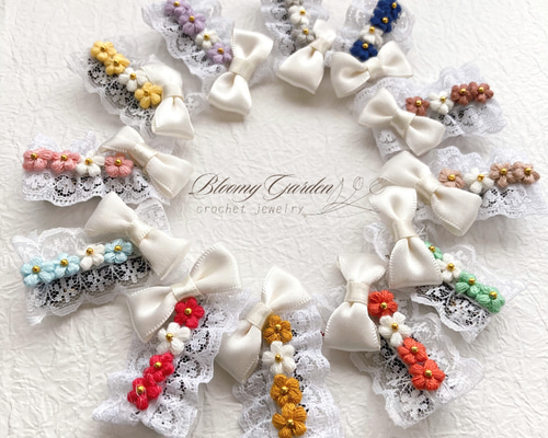 全12色】お花いっぱいベビー&キッズヘアクリップ 雑貨・その他