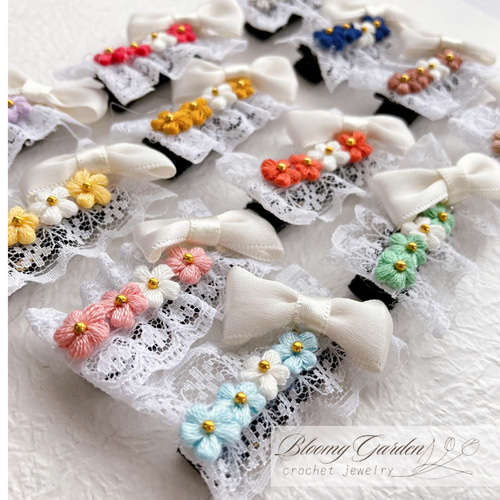 ⓝⓔⓦ【お花付きいちご】ベビーヘアクリップ　キッズヘアクリップ　ヘアゴム　② 77721855_03.jpg