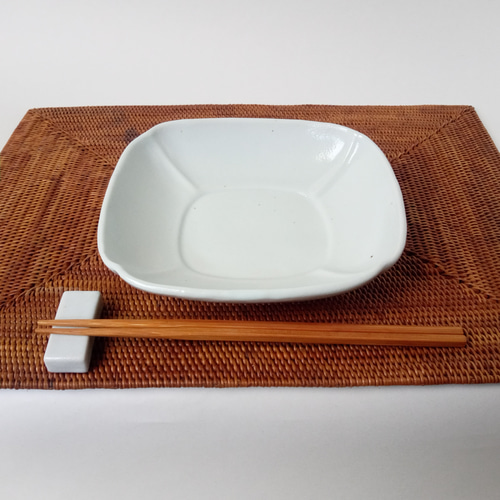 白磁 深い角皿 シンプル 四角 浅鉢 和食器 中皿 hukutomi 通販