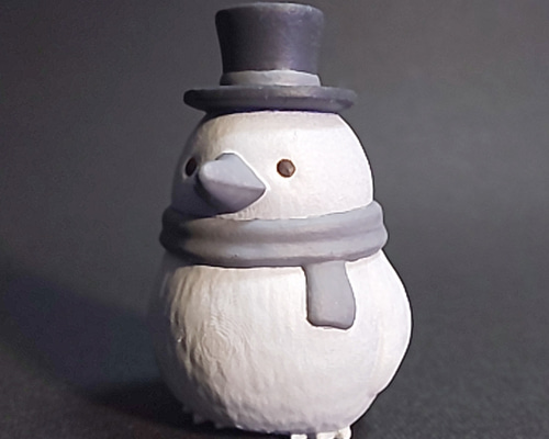 代引き手数料無料 受注生産】雪だるまみたいな小鳥の置物《モノトーン》 その他 アンクレット