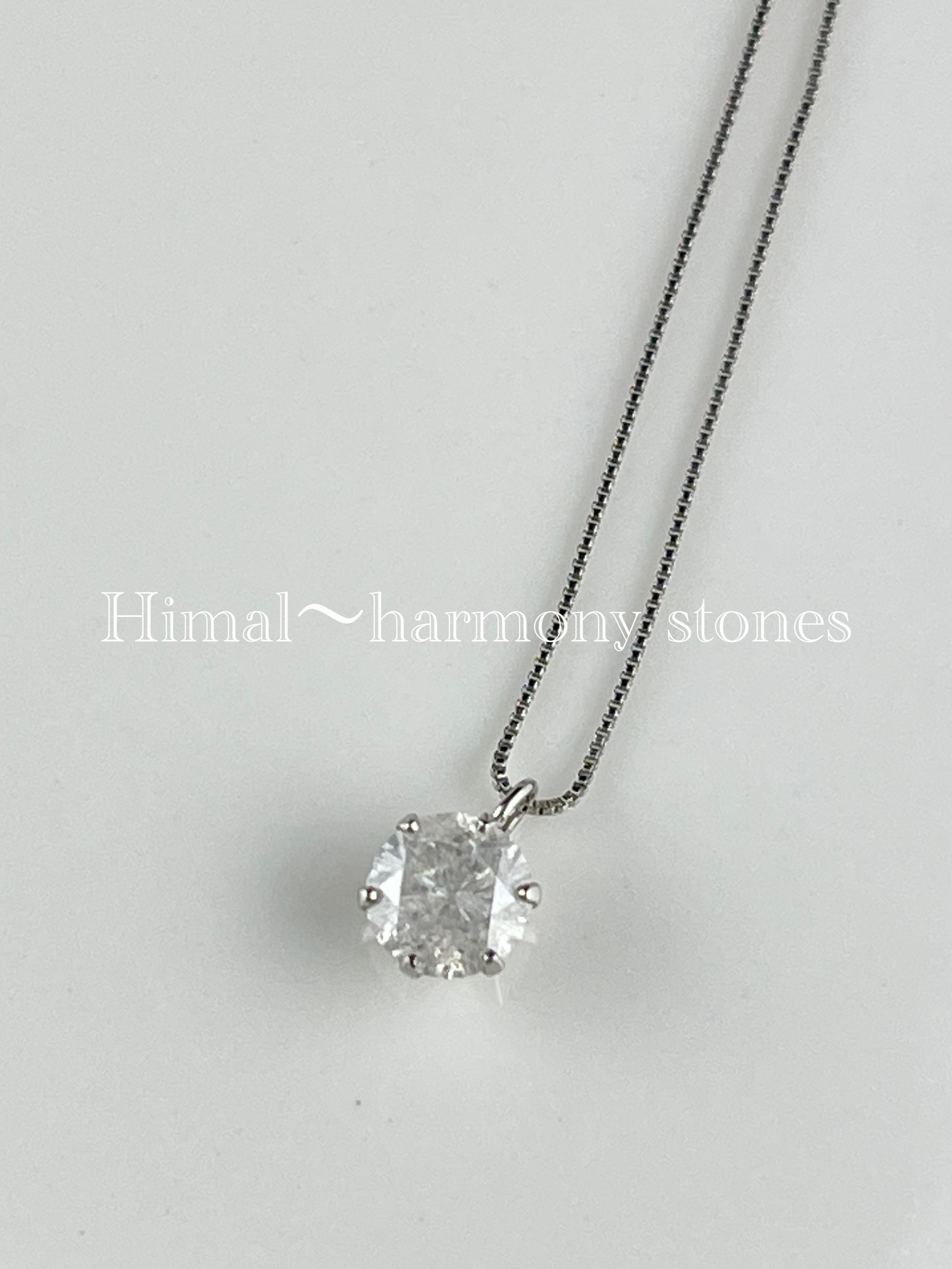 鑑別書付き　PT0.5ctダイヤモンドネックレス