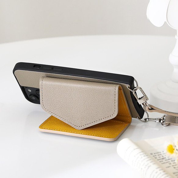本革　カードケース　キーホルダー付き　スマートフォンケースなどに接着可能 alive-smartkey03-1a.jpg