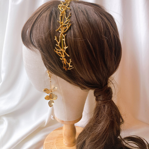 美品】ヘアアクセサリー ワタベウェディング THH-488 ゴールド