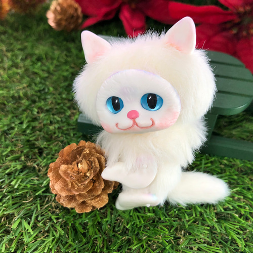 白猫のスピカちゃんぬいぐるみドールアートドール その他人形