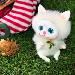 白猫のスピカちゃんぬいぐるみドールアートドール 8枚目の画像