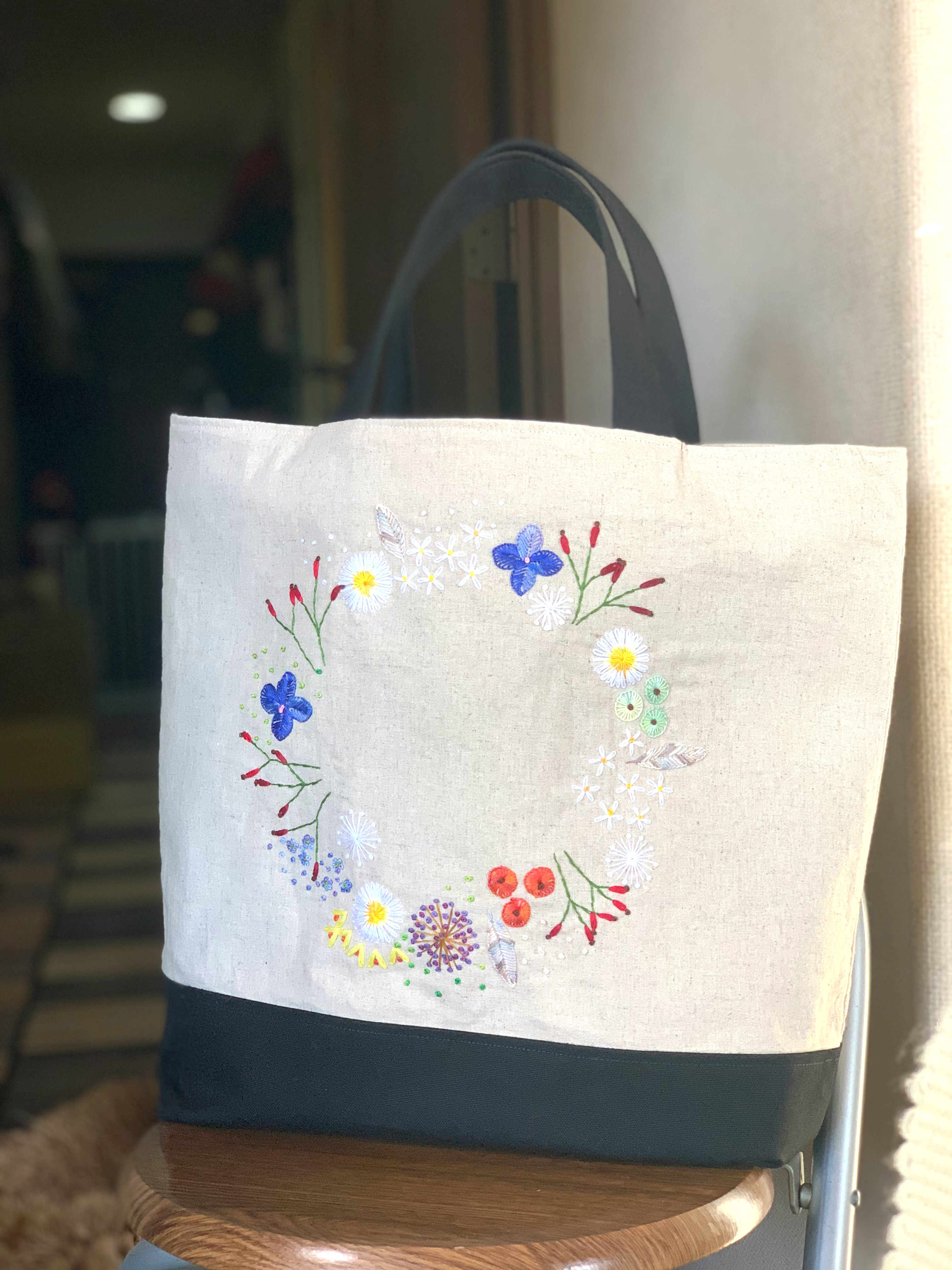 花リース大きなトート