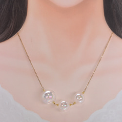 しゃぼんだま。みっつ(866)ネックレス/ペンダント 2枚目の画像