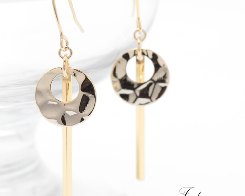 ハンドメイド　ノンホールピアス No.67 Simple circle(903) ピアス/イヤリング/ノンホールピアス/樹脂ピアス