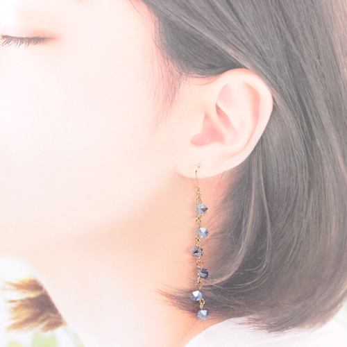 Glass beads(947) ピアス/イヤリング/ノンホールピアス/樹脂