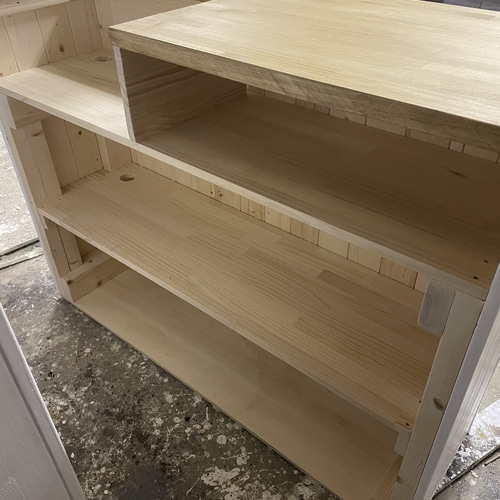 11/10まで】アンティーク調 レジ台 カウンター ブラック 天板木目 送料