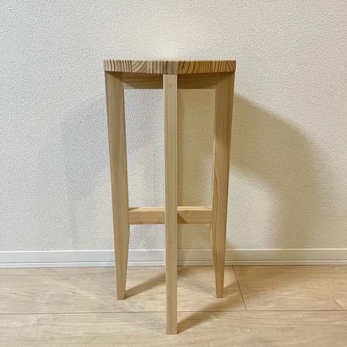 職人手作りハイスツール 木製 カウンターチェア 椅子 椅子（チェアー