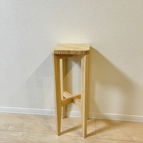 職人手作りハイスツール 木製 カウンターチェア 椅子 椅子（チェアー