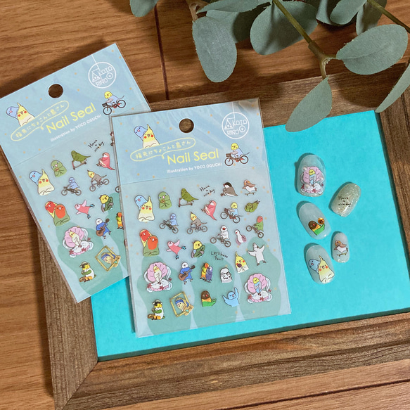 指先にちょこんと鳥さんネイルシール ネイルシール オグチヨーコ 通販