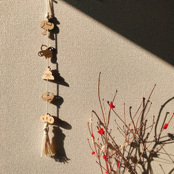 単品販売【木製　お正月吊るし飾り　-MATSU-】つるし飾り　年賀状　お正月　干支　撮影小物　正月飾り　干支飾り 3枚目の画像