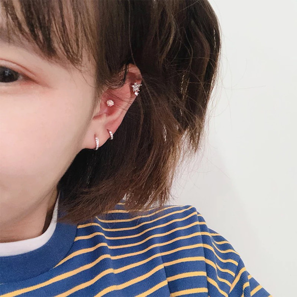 1004★花 フラワー ボディピアス 18G 20G 片耳1点 5枚目の画像