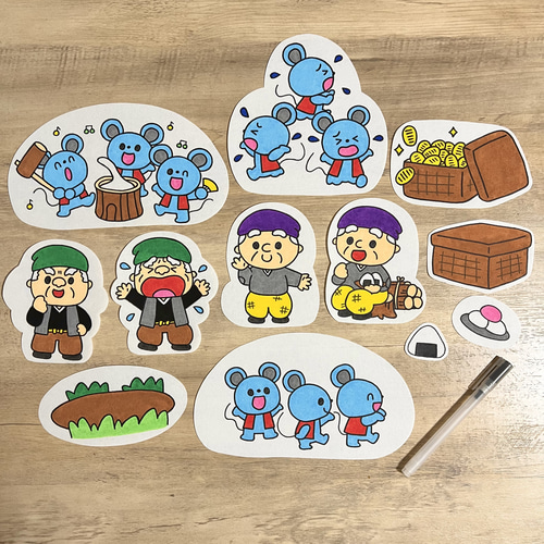 台本楽譜なし】おむすびころりん パネルシアター ペープサート P