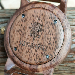 【木製腕時計】EINBAND Reise Mix Wood × Walnut 5種類の木 木の時計 ウッド【40mm】 3枚目の画像