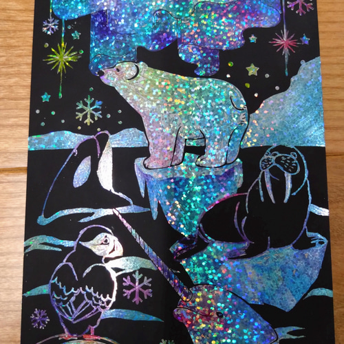 スクラッチアート（イルカ） その他アート シェラブ 通販 15134358