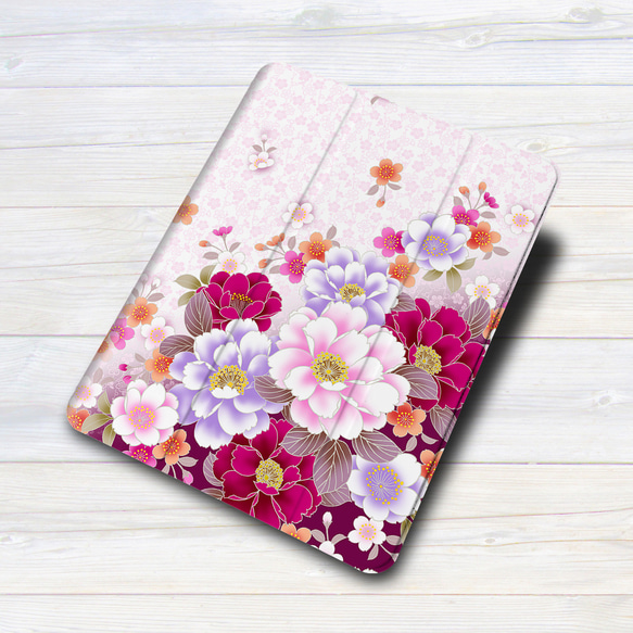 iPadケース 【華彩 桜】手帳型ケース ※2タイプから選べます 3枚目の画像