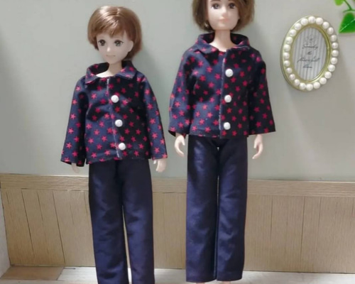 140『リカちゃんのパパウェアセット』 白いスーツ リカちゃん服 リカ