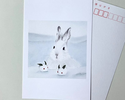 194 選べるポストカード ユキウサギ 5枚セット ポストカード にゃん
