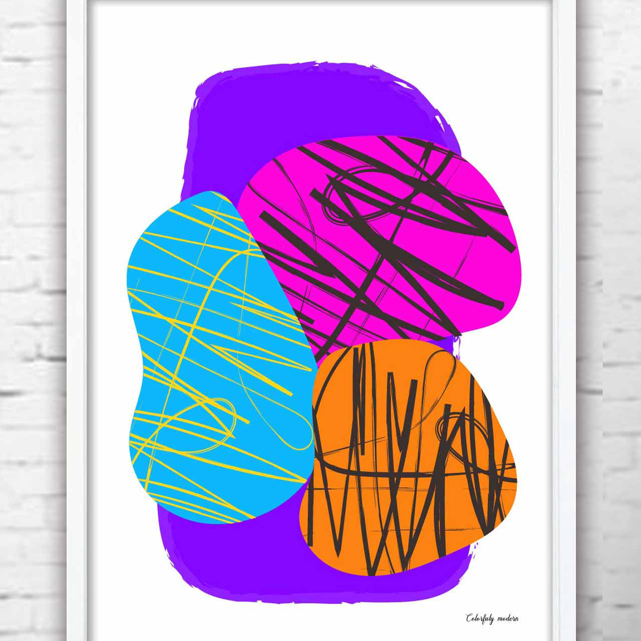 Colorfuly 　モダン　おしゃれ　イラスト　アート  アートポスター　ポスター  A4A3A2A1　991