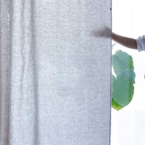 KURASIKU 自然素材カーテン きなり リネン W150×H140 １枚 自然素材 麻 リネン100％ カーテン「ナグ きなり」 オシャレ