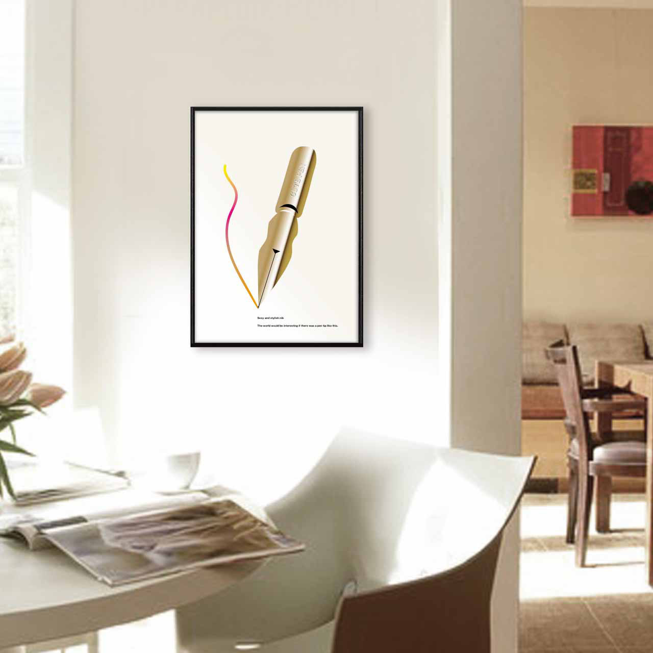 描きましたペン先 　ペン　おしゃれ　イラスト　アート  アートポスター　ポスター  A4A3A2A1　992