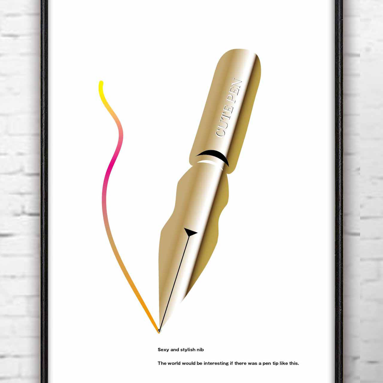 描きましたペン先 　ペン　おしゃれ　イラスト　アート  アートポスター　ポスター  A4A3A2A1　992