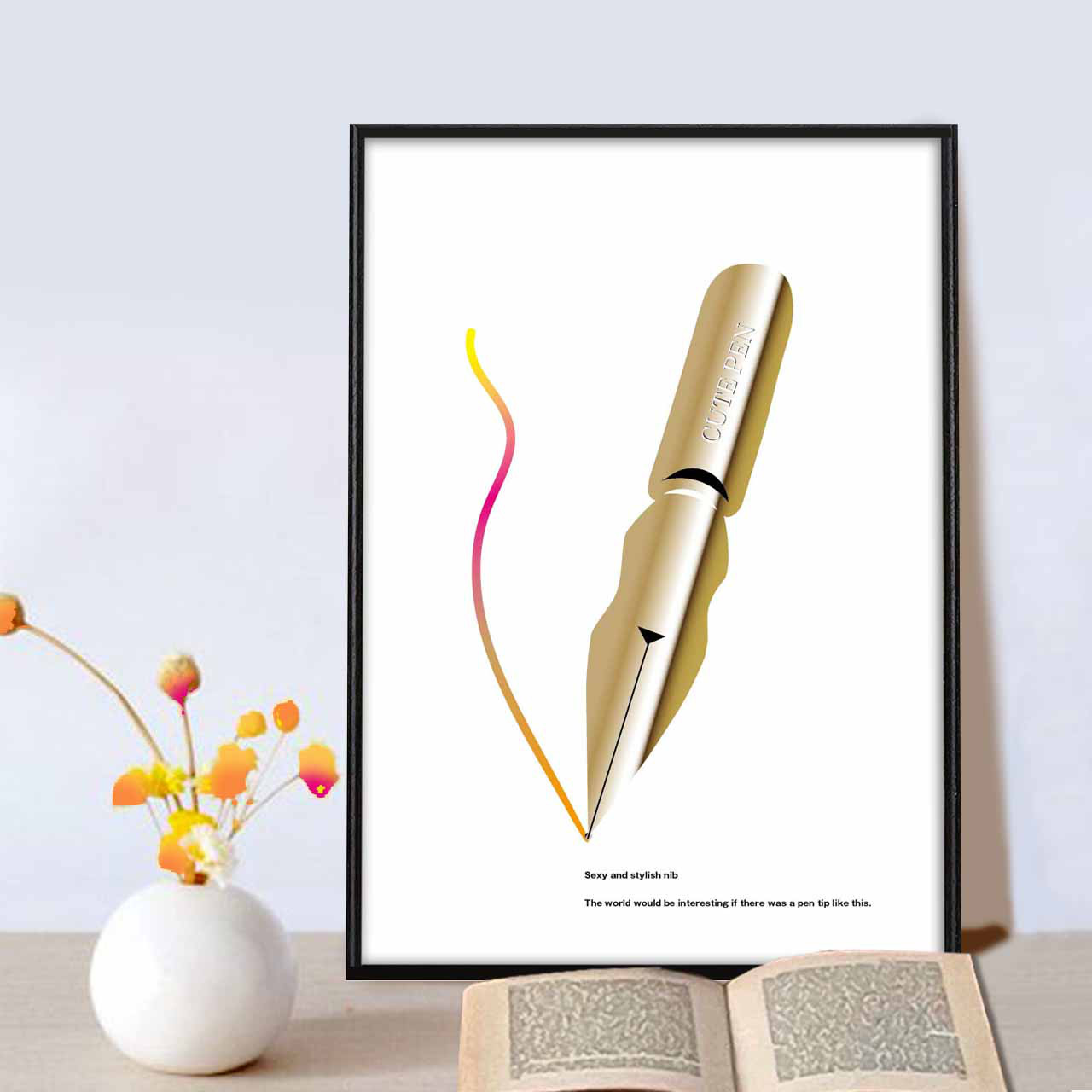描きましたペン先 　ペン　おしゃれ　イラスト　アート  アートポスター　ポスター  A4A3A2A1　992