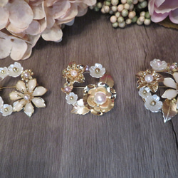 FOXEY ブローチ イヤリング リース セット フラワーリースブローチ | tilia