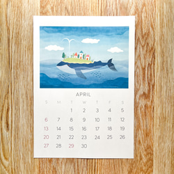 【2025年4月はじまり】 海のいきものの壁掛けカレンダー【A4サイズ】 7枚目の画像