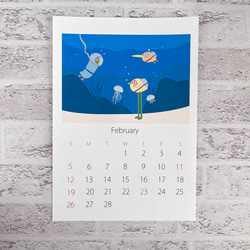 【2024年4月始まり】 海のいきもの　カレンダー【A4サイズ】 7枚目の画像