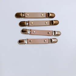 【PUレザー】ブランケットクリップ ダブルクリップタイプ ベビーカーなどにつけて落下防止に♡ 3枚目の画像