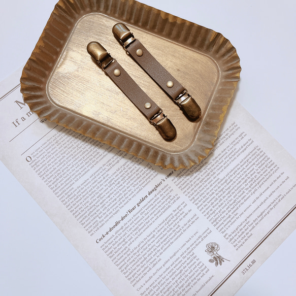 【PUレザー】ブランケットクリップ ダブルクリップタイプ ベビーカーなどにつけて落下防止に♡ 7枚目の画像