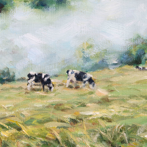 鈴木政輝「馬」油絵・F4号 絵画買取・販売の小竹美術