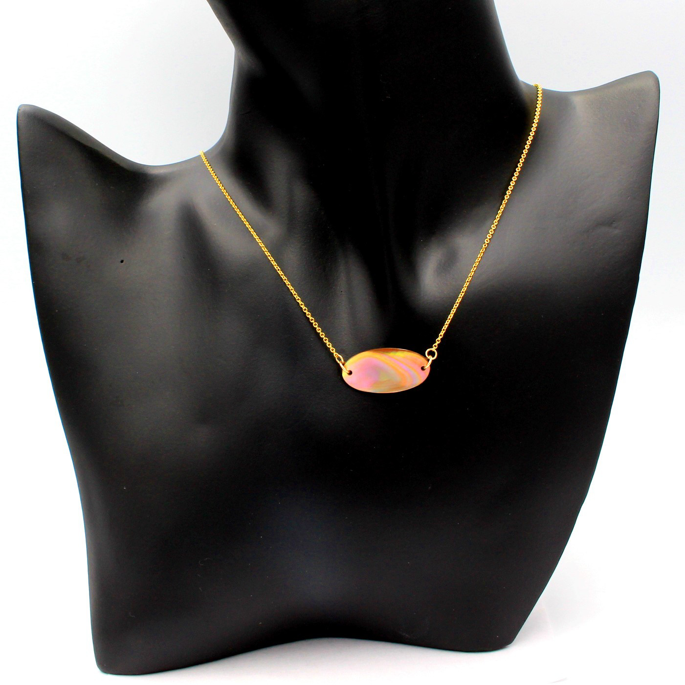 “Oval” パールシェル ネックレス-14kgf