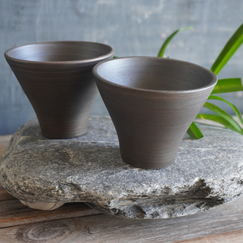 備前土のお酒の美味しいお猪口 2個set 送料無料 おちょこ・ぐい呑み