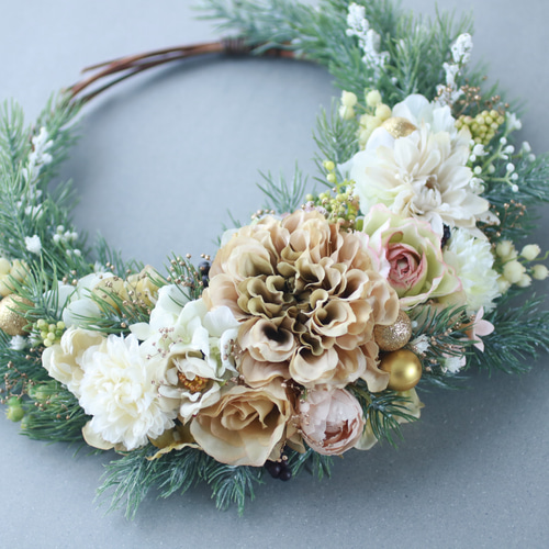 三日月・大人シックなクリスマスリース