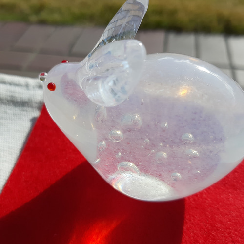 干支 うさぎ1・B オパール ガラスの置物 その他置物 ガラス日和