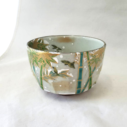 茶道具　雀茶碗 楽天市場】抹茶碗 菊 秋物 鈴木一点作 木箱入り 茶道具 陶磁器